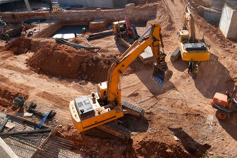 Construction site representing construction security guards from SecureOne Inc.