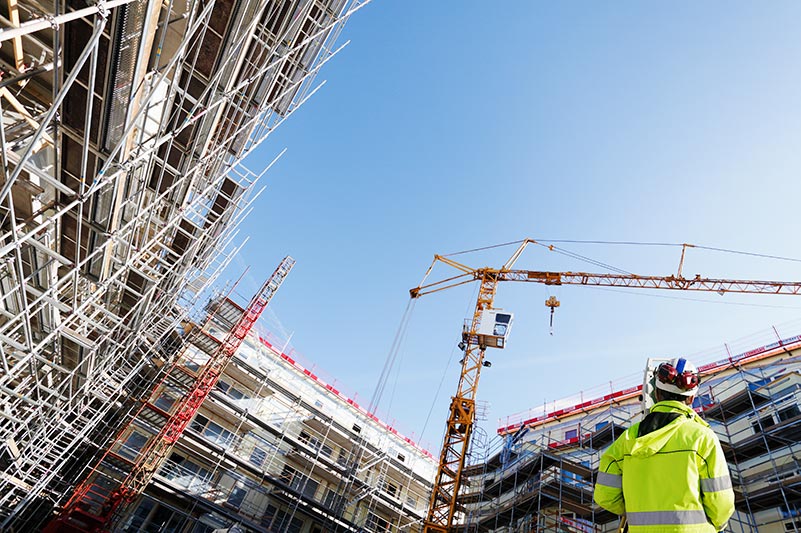Construction site representing construction security guards from SecureOne Inc.
